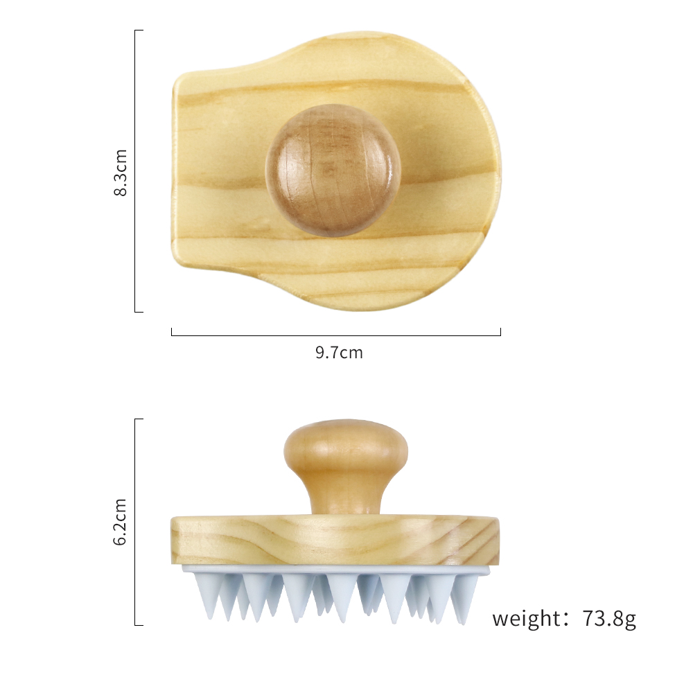 Premium quality wood hair brush scalp massager 