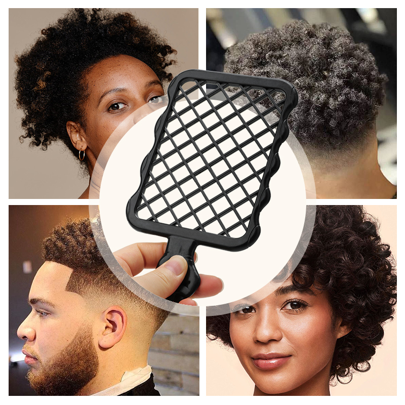 Fist-shaped Black Curling Comb